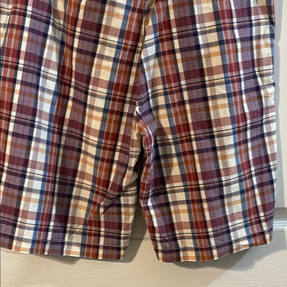 Joseph Abboud Men's Plaid Shorts in Red, Blue, and White - Picture 6 of 8